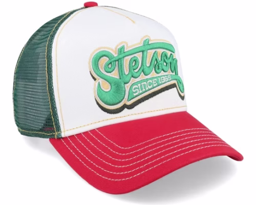 Lettering RedOff White Trucker - Stetson