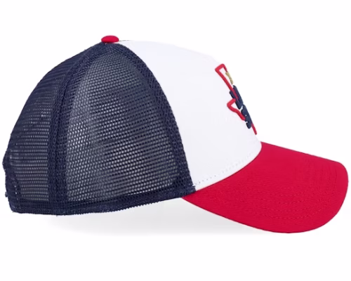 Lone Star State Valin NavyWhiteRed A-Frame Trucker - American Needle