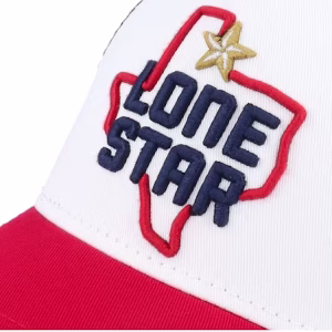 Lone Star State Valin NavyWhiteRed A-Frame Trucker - American Needle