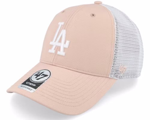 Los Angeles Dodgers Branson Mvp Dusty MauveWhite Trucker - 47 Brand