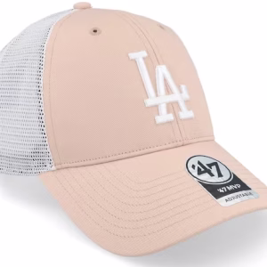 Los Angeles Dodgers Branson Mvp Dusty MauveWhite Trucker - 47 Brand