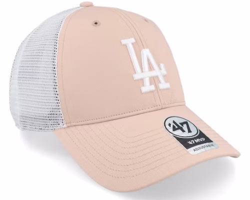 Los Angeles Dodgers Branson Mvp Dusty MauveWhite Trucker - 47 Brand