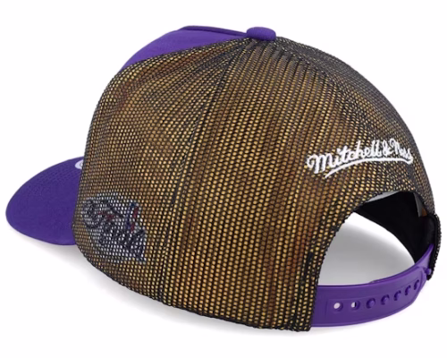Los Angeles Lakers Tremor Purple A-frame Trucker - Mitchell & Ness