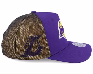 Los Angeles Lakers Tremor Purple A-frame Trucker - Mitchell & Ness