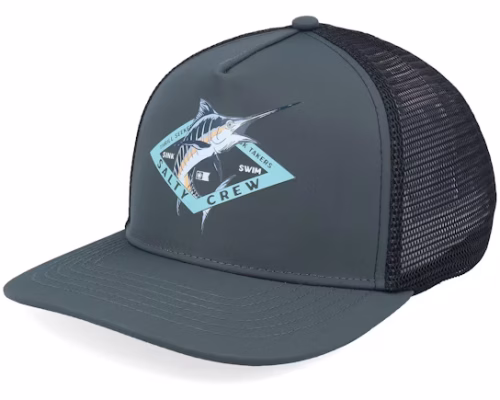 Marlin Diamond Black A-Frame Trucker - Salty Crew