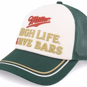 Miller High Life Radler Dark GreenIvory A-Frame Trucker - American Needle