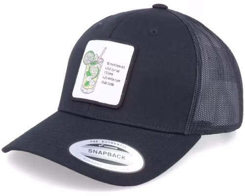 Mojito Drink Patch Black Trucker