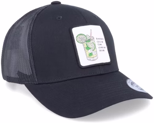Mojito Drink Patch Black Trucker