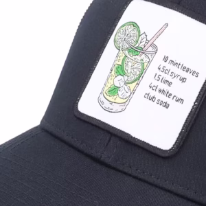 Mojito Drink Patch Black Trucker
