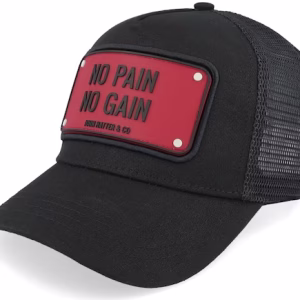 No Pain No Gain Black A-Frame Trucker - John Hatter & Co