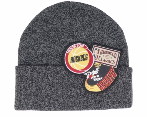 Orlando Magic XL Logo Patch Knit Heather Black Cuff - Mitchell & Ness