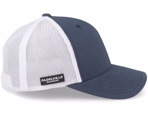 Padel Headwear White Rubber Navywhite Trucker - Padelville