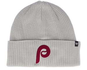 Philadelphia Phillies Chain Stitch Hither 47 Beanie Grey Cuff - 47 Brand