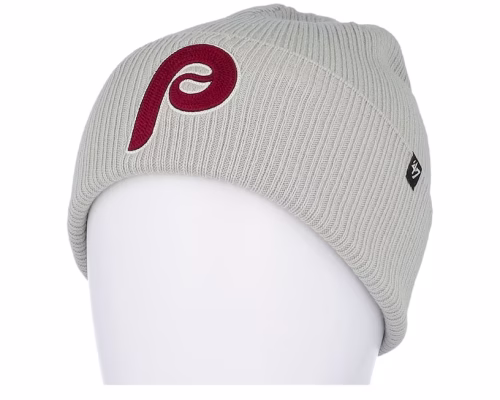 Philadelphia Phillies Chain Stitch Hither 47 Beanie Grey Cuff - 47 Brand