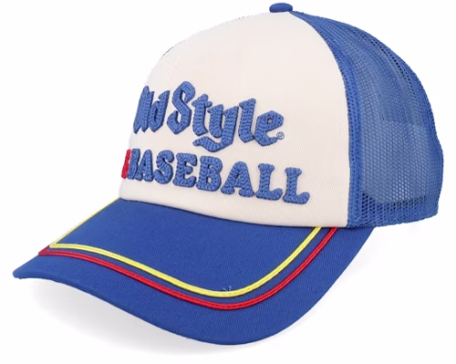 Radler Old Style Baseball Dark RoyalIvory A-Frame Trucker - American Needle