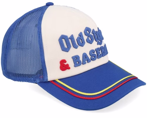 Radler Old Style Baseball Dark RoyalIvory A-Frame Trucker - American Needle