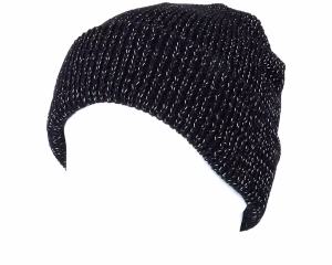 Reflective Black Cuff Blank Beanie - Beechfield