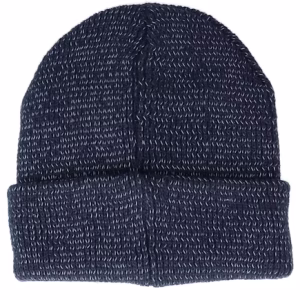Reflective French Navy Cuff Blank Beanie - Beechfield