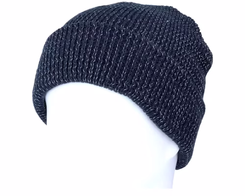 Reflective French Navy Cuff Blank Beanie - Beechfield