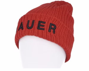 Ribbed Toque Fire Red Cuff - Bauer