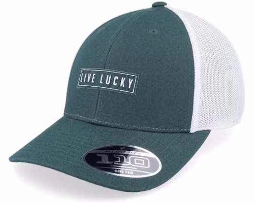 Rigsby Green W White Mesh W Patch Trucker