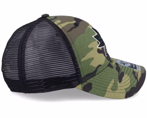 San Jose Sharks 47 Mvp CamoBlack Trucker - 47 Brand