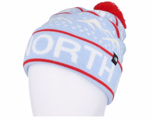 Ski Tuke CornflowerWhite Pom - The North Face