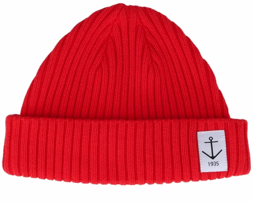 Smula Organic Red Short Beanie - Resteröds