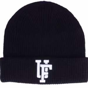 Spinback Rib Beanie BlackWhite Cuff - Upfront