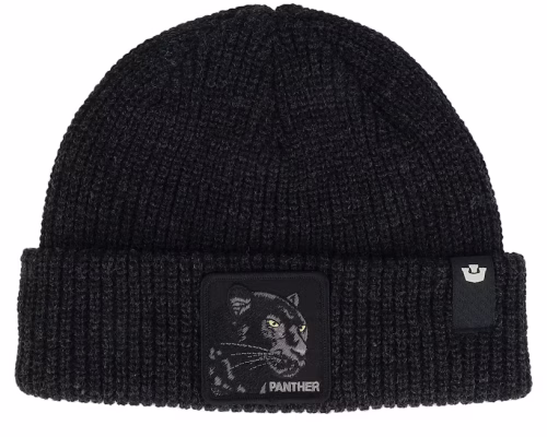 The Panther Beanie Knit Void Black Cuff - Goorin