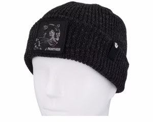 The Panther Beanie Knit Void Black Cuff - Goorin