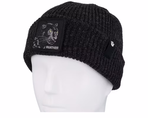 The Panther Beanie Knit Void Black Cuff - Goorin