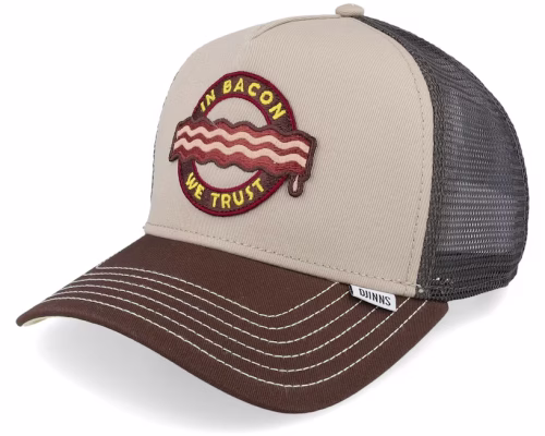 Trucker Cap Hft Food Bacon KhakiBrown Trucker - Djinns