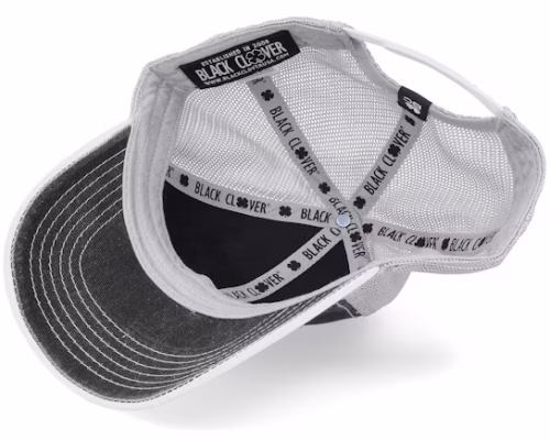 Two Tone Vint 21-BlackWhiteGrey Mesh Trucker - Black Clover