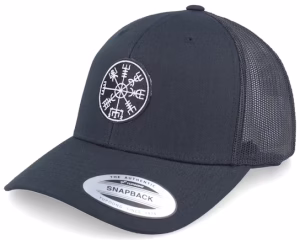 Vegvisir Rungalder Patch Black Trucker - Vikings