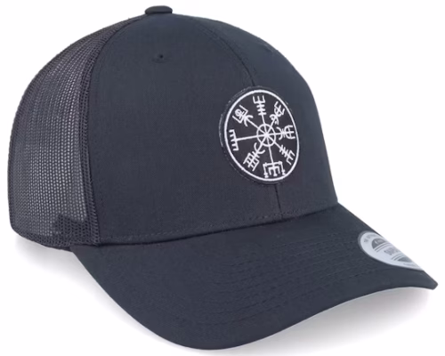 Vegvisir Rungalder Patch Black Trucker - Vikings
