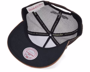 Velvet Pinscript Brown Trucker - Mitchell & Ness