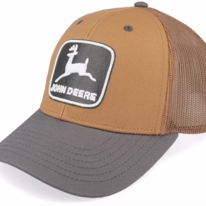 Vintage Raised Embroidery BlackBrown - John Deere