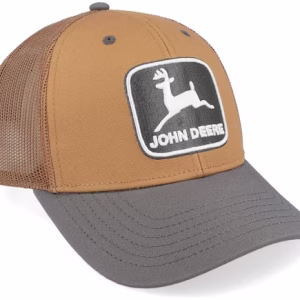Vintage Raised Embroidery BlackBrown - John Deere