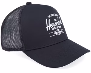 Whaler Tall Mesh Cap Black A-Frame Trucker - Herschel