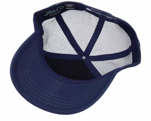 Why So Serious Aluminium Plate Navy Blue A-Frame Trucker - John Hatter & Co