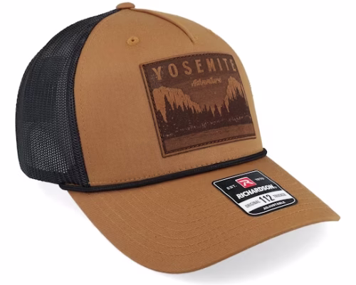 Yosemite Adventure Brown Patch CaramelBlack Rope Trucker - Wild Spirit