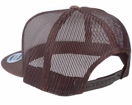 Classic White Front/Brown Trucker - Yupoong