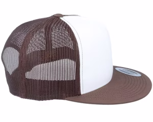 Classic White Front/Brown Trucker - Yupoong