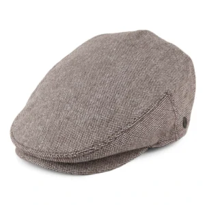 James Marl Tweed Flat Cap - Brown