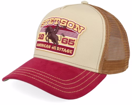 Rodeo BeigeWine A-Frame Trucker