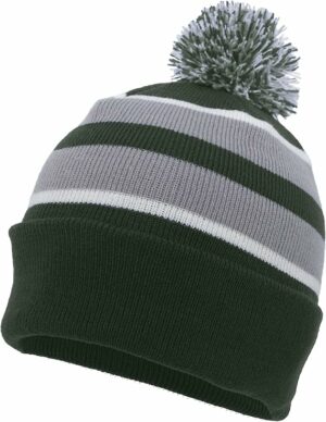 Knit Fold pom Beanie