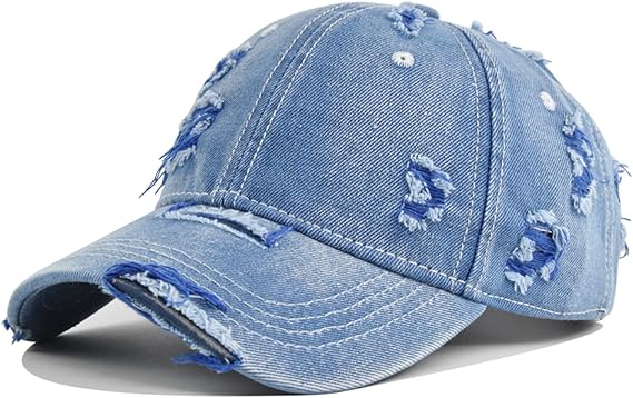 Adjustable Ripped Trucker Cap