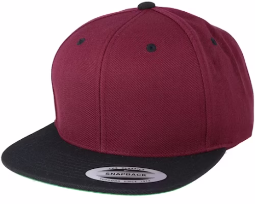 Maroon Black Baseball Cap
