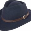 Melbourne Wool Felt Fedora Hat for Men Women